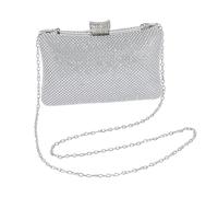 Générique Pochettes à Strass pour Femmes - Sac à main de soirée brillant,Pochette avec chaîne et poignée | Pour soirée, gala, mariage, cérémonie, rendez-vous, événement