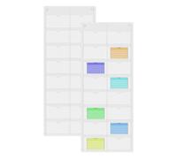 Générique Pochettes Fiches Bristol,16 Compartiments Transparents pour Accès Rapide,Support pour Cartes de Visite et Fiches | pour Bureau Maison École Salle De Classe Recette Photo Cartes Mémoire