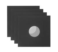 Générique Pochettes Vinyle pour Disques 12 Pouces en Papier Kraft Noir, Lot de 4, Protection Solide Facile à Utiliser pour Stockage Standard D'albums Vinyles