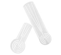 Générique Pochoir en acrylique transparent 2 pièces, règle mandala ergonomique avec modèle de dessin de cercle, outil de précision pour enseignants et artistes en mathématiques et travail