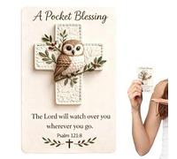 Générique Pocket Blessing Cross - 10x14cm Cardboard Religious Keepsake, Scripture Gift, Devotional Note, Faith Token | Portable Prayer Keepsakes Spiritual Keepsake For Travel Camping Family Use