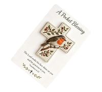 Générique Pocket Blessing Cross - 10x14cm Cardboard Religious Keepsake, Scripture Gift, Devotional Note, Faith Token | Portable Prayer Keepsakes Spiritual Keepsake For Travel Camping Family Use
