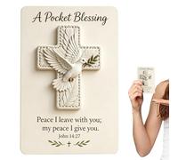 Générique Pocket Blessing Cross - 10x14cm Cardboard Religious Keepsake, Scripture Gift, Devotional Note, Faith Token | Portable Prayer Keepsakes Spiritual Keepsake For Travel Camping Family Use