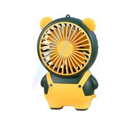 Générique Pocket Fan Rechargeable | Cute Cartoon Desktop with Strong Wind Size Cooling Fan, Quiet for Picnic Camping, Travel Home Car Outing