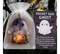 Générique Pocket Ghost Card - Portable Inspirational Pocket Ghost Card, Set | Cute Spooky Figurine | Tiny Encouragement | for Relief Friendship Accessories Desktop Decor Keepsake Set