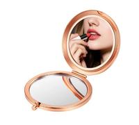 Générique Pocket Mirror for Women, Small Handheld Metal Purse Makeup Mirror