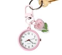 Générique Pocket Watch Keychain, Fashion Luminous Charm, 2x1 inches Mini Cartoon Clock, Portable Timepiece with, Stylish Bag Accessory with Modern Design, Everyday Gear for Women Girls Children