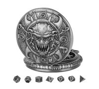 Générique Pocket Watch Shell - Antique Style Metal Case Cover, Durable Protective Display Holder, Compact Storage for Jewelry & Accessories | Board Games, Dice Carry, Collectibles, Portable