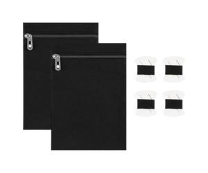 Générique Pockets for Clothing - Anti-Theft Sew-in Security Pouch for Garments | 2 Pieces Zippered Side Pockets with 4 Thread Spools for Jackets Clothes Coats Sweatshirts Shirts Robes Everyday Use