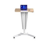 Générique Podium De Pupitre À roulettes, Support De Livre for Ordinateur Portable, avec Dispositif De Levage Pneumatique Et roulettes, Capacité De Charge De 60 Kg for Conférence(Color1)