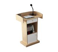 Générique Podium De Pupitre en Bois, Bureau Debout avec Compartiment De Rangement À Tiroir, Support De Livre Multimédia for Ordinateur Portable, Capacité De Charge De 150kg(Color1)