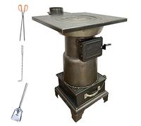 Générique Poêle à Bois en Fonte pour Chauffage Domestique et Camping, Chauffage intérieur/extérieur Portable, idéal pour Tente, Villa, abri, Cuisine, Dimensions : 39,5 x 36 x 63 cm