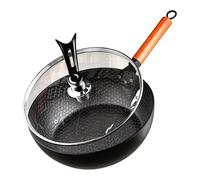 Générique Poêle À Frire À Induction - Noir Forgé Martelé Avec Couvercle, Forgée Avec Couvercle Pour Induction, De Cuisson Martelée À La Main Pour Cuisinière De Pique-nique, Durable | Frire Pour Un R