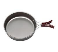 Générique Poêle à Frire Extérieure en Alliage D'aluminium Argenté Antiadhésive et Réutilisable pour Camping et Usage Professionnel, Poêle Multifonction Portable Moyenne Taille