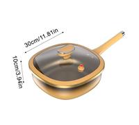 Générique Poêle à Frire, Poêle de Cuisson Antiadhésive en de Titane, Batterie de Cuisson Profonde Accessoire Cuisine Compatible Induction Pour Omelette Crêpe Maison Appartement Camping