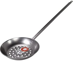 Générique Poêle à Marrons Acier - Manche Longueur 66 cm - Diamètre 28 cm