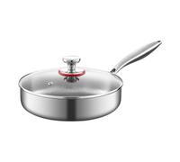 Générique Poêle Antiadhésive - Grill pour Steak | Poêle à Frire Antiadhésive avec Couvercle pour Cuisson Maison Œufs Steak Pancake