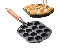 Générique Poêle Grill | à Japonaise 14 Alvéoles,Grill Pour Cuisinière En Fonte Anti-Adhésif,Pour Barbecue Extérieur Camping Cuisson Boulettes Cuisine Four