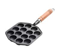 Générique Poêle Grill pour Cuisine Intérieure, pląque takoyąki Japonaise 14 Trous | Poêle à griller antiadhésive en fonte pour cuisinière, Camping en plein air, Barbecue, cuisine, cuisson de boulettes
