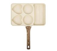 Générique Poêle pour Œufs - Multifonction Détachable 5 Compartiments,Poêle à œufs métallique antiadhésive - Pour maison, appartement, barbecue, camping, cuisson, rôtissage, viande, poisson, bacon