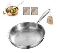 Générique Poele Titane Martelé, Poêle à Frire en Titane Chauffe Rapide et Uniforme, Compatible Induction et Toutes Plaques, Poêle Cuisine Durable Facile à Nettoyer (Sans Couvercle, 24cm)