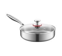 Générique Poêles à Frire Antiadhésives | Grill pour Steak,Poêle à Frire Antiadhésive avec Couvercle pour Cuisson Maison Œufs Steak Pancake