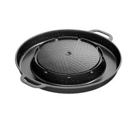 Générique Poêles À Grill Pour Cuisinières Hotpot 2 En 1 - Poêle à Gril pour Cuisinière | Poêle Aluminium Portable Pour Table Four Cuisine Fumoir Barbecue Cuisson