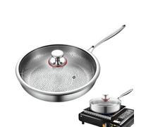 Générique Poêles et Poêles à Frire - Grill pour Steak - Poêle à Frire Antiadhésive à Chauffage Uniforme avec Couvercle pour Pancakes Oeufs Steak Cuisine Maison et Camping
