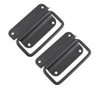 Générique Poignée de Boîte à Outils Pliable en Acier Inoxydable Antirouille Lot de 2 Poignée de Valise Robuste pour Tiroir Armoire et Flight Case Finition Polie Coins Arrondis Usage