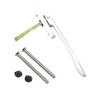 Générique Poignée De Fenêtre, Poignee Fenetre Pvc, Fenêtre à Battant En Alliage D'aluminium, Robuste Et Facile à Installer for Porte Pliante, Forme D'épée, Fines Et Plates, Carrées, Acier (white)