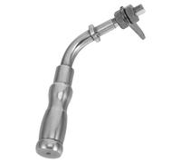 Générique Poignée de Meuble en Acier Inoxydable Argenté pour Porte de Cheminée, Construction Solide Antidérapante, Accessoire Décoratif pour Bois de Chauffage