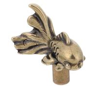 Générique Poignée de Meuble en Laiton Patiné Couleur Bronze, Motif Poisson Marin Décoratif, Poignée de Porte D'armoire et Tiroir Vintage, Cuisine, Salon et Chambre, Quincaillerie Originale