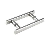 Générique Poignée De Porte De Douche Carrée En Acier Inoxydable 304, For Salle De Bain, Hôtel, Bureau, Magasin(225mm-145mm)