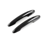 Générique Poignée de porte de voiture Lot de 2 autocollants noirs brillants pour poignées porte, pour BMW, MINI, pour Cooper S F54, F55, F60, F56, F57(Carbon With Hole)