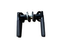Générique PoignéE Oscillo-Battante, Poignée de serrure porte antidérapante moletée à trois broches creuses en acier inoxydable 304 - for portes fendues internes(Black)