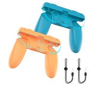 Générique Poignée pour Switch 2 Joy-Con, 2 pièces, poignée gauche et droite, étui pour manette, poignée ergonomique, support pour manette de jeu (orange-bleu)