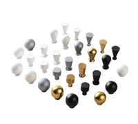 Générique Poignée ronde noire for tiroir de commode, poignées de porte d'armoire, trou unique, petits boutons blancs for meubles(D018-warm white,1PCS)