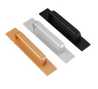 Générique Poignées d'armoire adhésives auto-adhésives en acier inoxydable, Installation facile sans perçage for porte d'armoire, fenêtre, tiroir, réfrigérateur(Yellow)