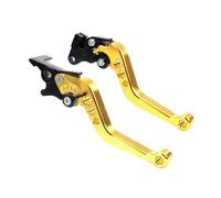 Générique Poignées de frein universelles pour moto (1 paire), en alliage, usinées CNC(Jaune)