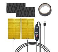 Générique Poignées de Moto, Poignées Chauffantes à Régulation de Température, Couverture Chauffante Électrique pour Moto, Scooter, VTT, ATV et Vélo en Hiver