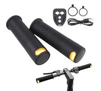 Générique Poignées De Trottinette | Feux D'Avertissement LED Rechargeables Antidérapants | Clignotants Poignées Trottinette Électrique - Pour VTT Vélo Route Conduite En Extérieur Chemin