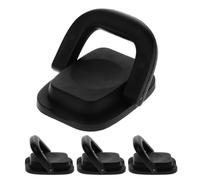 Générique Poignées Pliables Robustes et Portables pour Couvercle de Casserole Lot de 4 en Plastique Pp Noir Accessoires Universels Cuisine Pratique