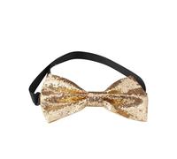 Générique Poignets Gymnastique English Color Adjustable Bow Bow Tie Fourrure Plaid (Gold, One Size)