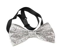 Générique Poignets Gymnastique English Color Adjustable Bow Bow Tie Fourrure Plaid (Silver, One Size)