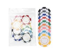 Générique Poker Chip Ball Marker, Funny Golf Ball Marker, ABS Material, Sports Accessories, Durable Resin Design, Bold Printed Graphics, For Men Golfer Court Use, Collectible, 1.57 In, 9 Pack