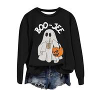 Générique Polaire Femme Sweats d'halloween pour Femmes Sweat À Capuche Veste avec Fantaisie Sportswear Sweat-Shirt Training Fitness Vetement Halloween Bleu De Chine Pull La Toussaint Le Noir S