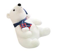 Générique Polar Bear Plush - Christmas Cute Stuffed Toy, Cuddly Polar Bear Wearing Scarf, Soft Comfort Function for Kids Girls Sofa Bedside Living Room, Plush Toys, Multi Color