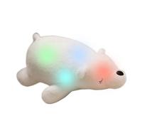 Générique Polar Bear Plush, Plush Toys Animal, Stuffed Doll with LED Lights, Soft Cuddly Design for Boys, Girls, Night Pillow, Decoration, Kids, Travel, Bedtime, Gift, Home, White