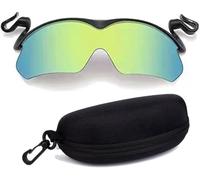Générique Polarized Clip Cap Sunglasses, Clip cap lunettes de soleil, Lunettes de soleil polarisées, Surlunettes de soleil avec etui lunettes, pour hommes femmes conduite voyage outdoor sports (Vert)