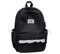 Générique Polka Dot Backpack Lace Backpack Y2k Aesthetic Large Laptop Daypack (Black,Without charm)